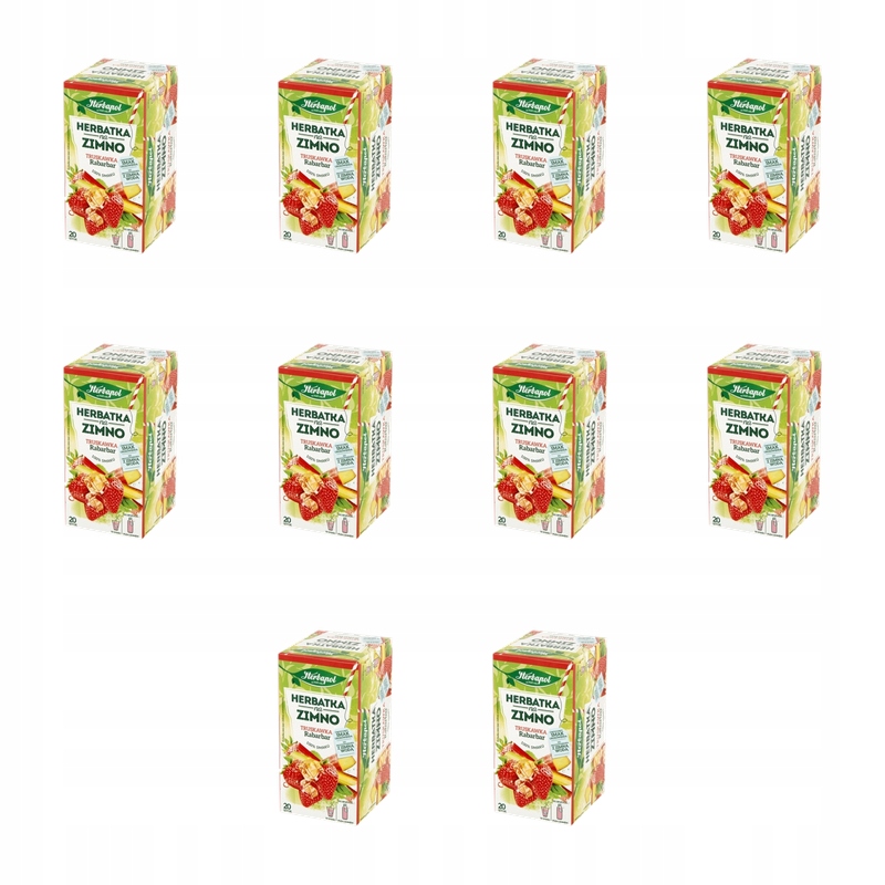 Herbapol Studený čaj Jahoda a rebarbora 20TB/36G X10