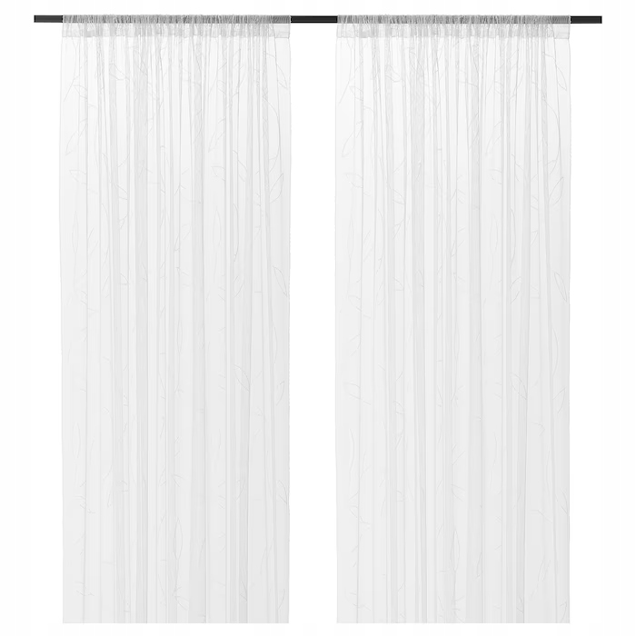 

Ikea firanki Lillegerd 2szt Biały-liście 145x300cm