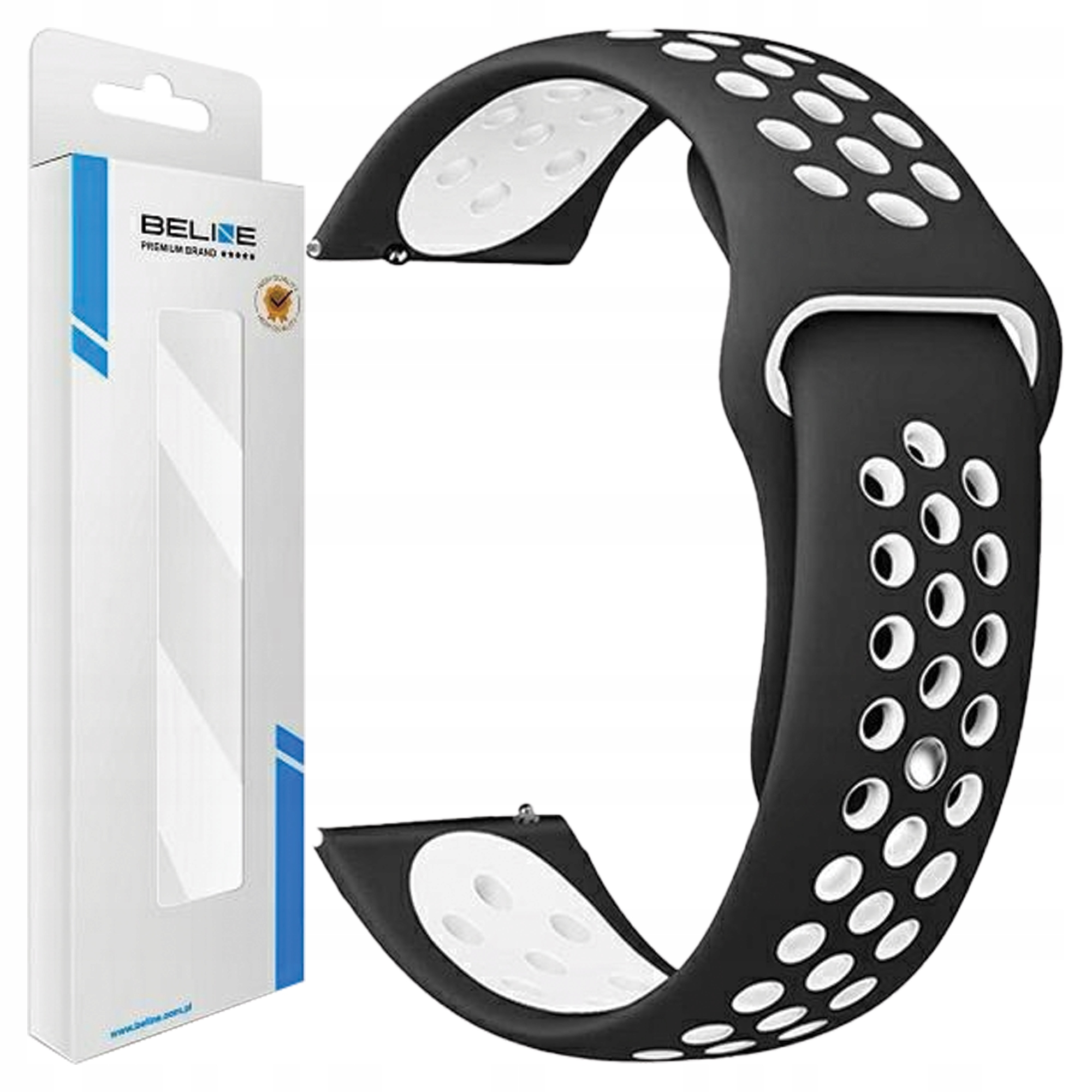 Beline řemínek Watch 22 mm Sport Silicone černo-bílý black/white box