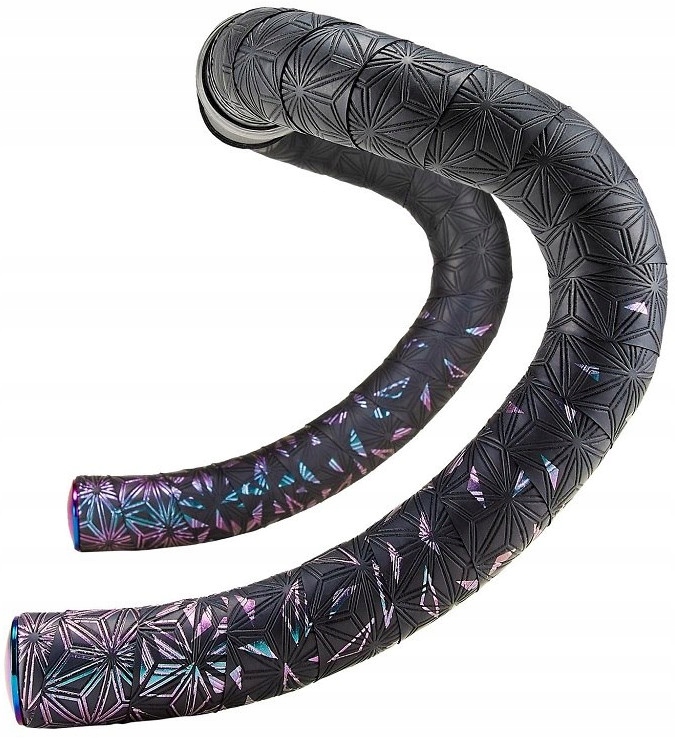 Omotávka na řidítka Supacaz Sticky Kush Star Fade Oil Slick Koncovky řidítek Ano