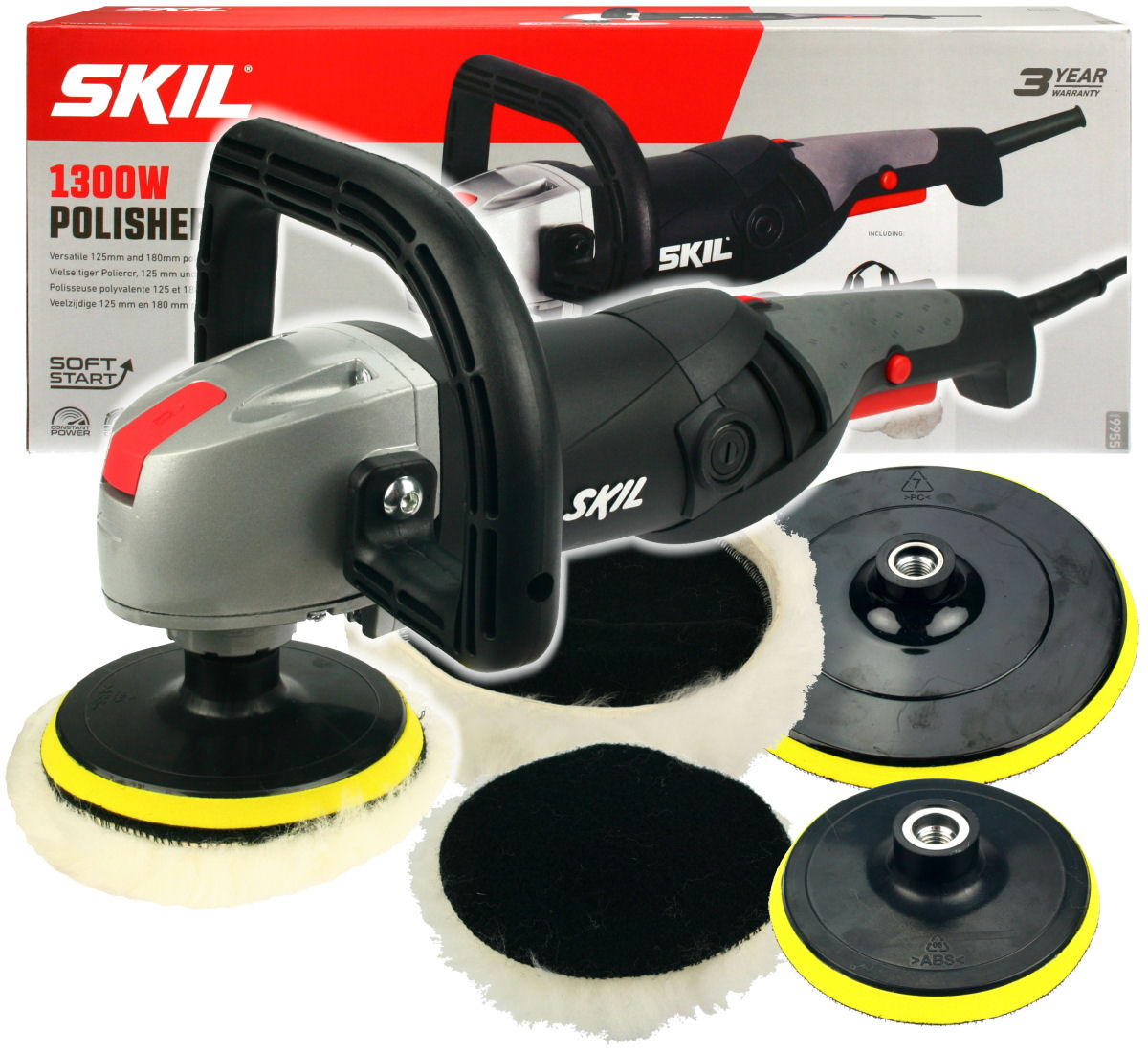 

Polerka 1300W 180mm 9955 Skil + 2 Talerze 2 Gąbki