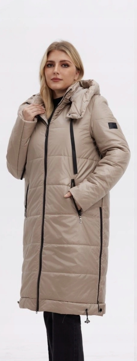 Dlouhá Bunda B8510 Béžová 50