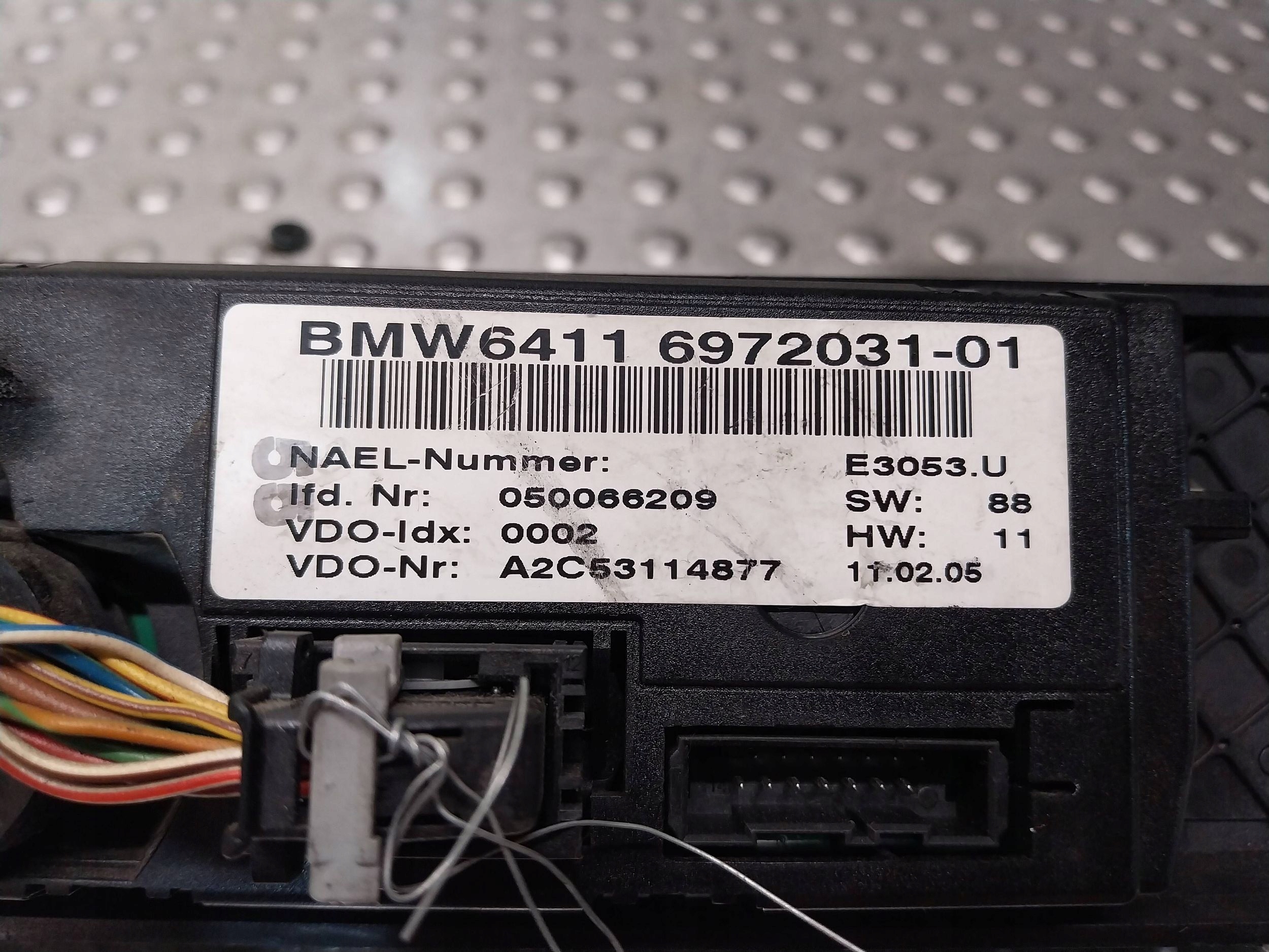 PANEL des lüfters klimaanlage 6972031 BMW E81 E82 E87 E90 E91 E92