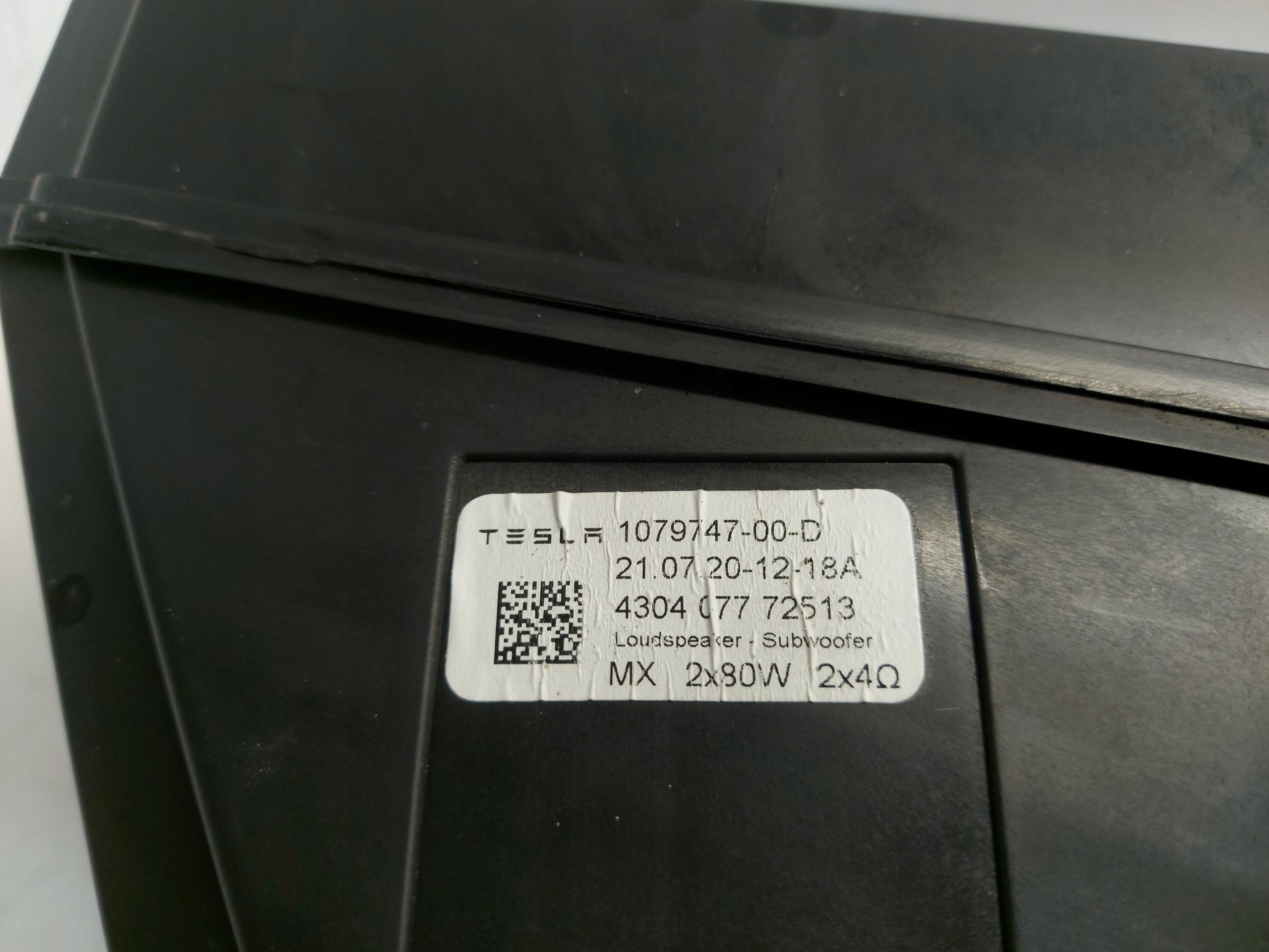 TESLA Model 3 III speaker boot Subwoofer 1079747-00-D