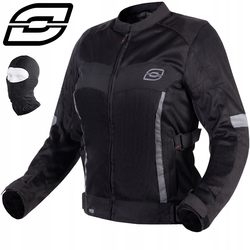 Dámska Textilná Motocyklová Bunda Ozone Dart Čierna Chrániče Sada