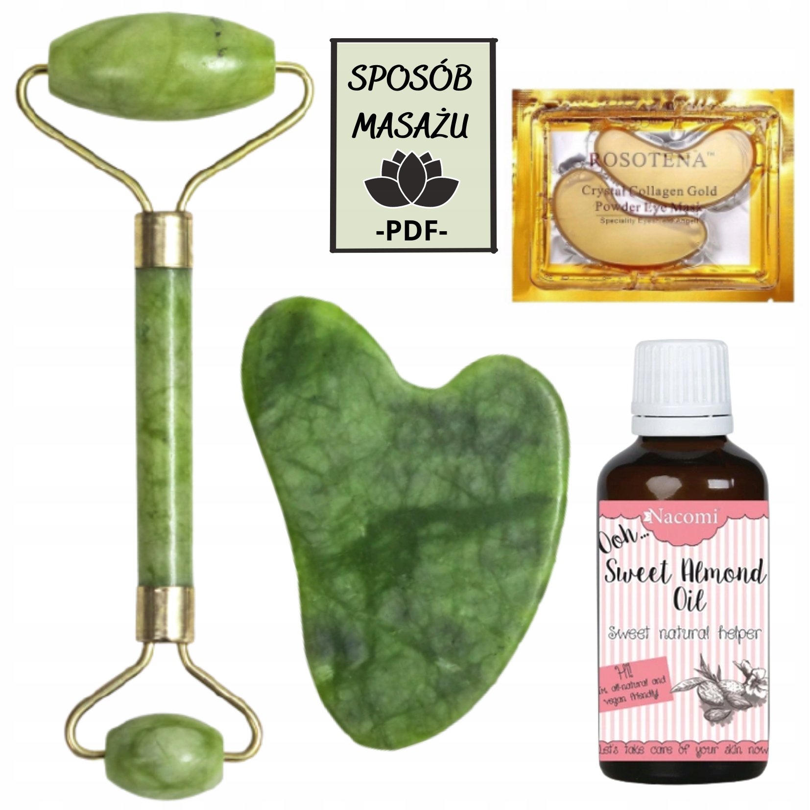 

Roller Wałek Jadeitowy Do Masażu Gua Sha Płytka