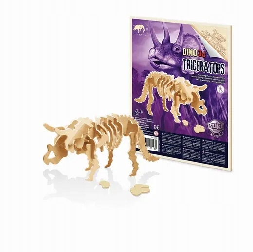 

Buki Drewniany model dinozaura Triceratops D6B
