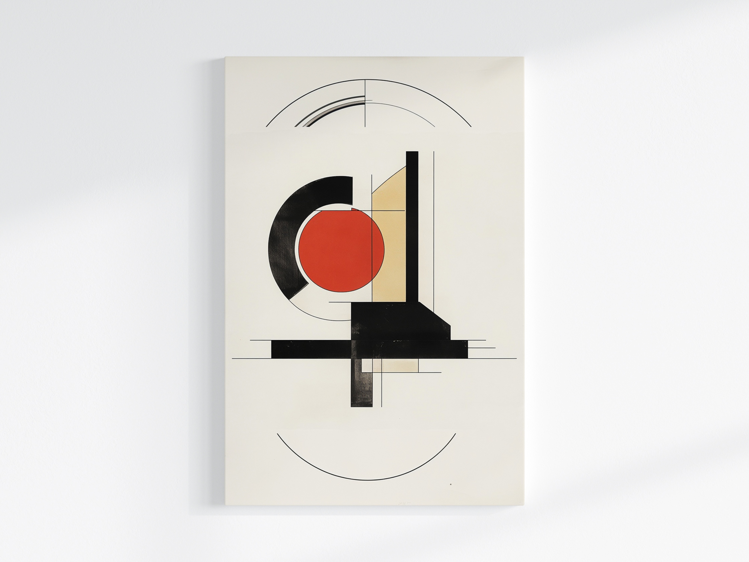 Obraz Na Plátně Canvas Grafika Geometrie Kolo Abstrakce Bauhaus 80x120