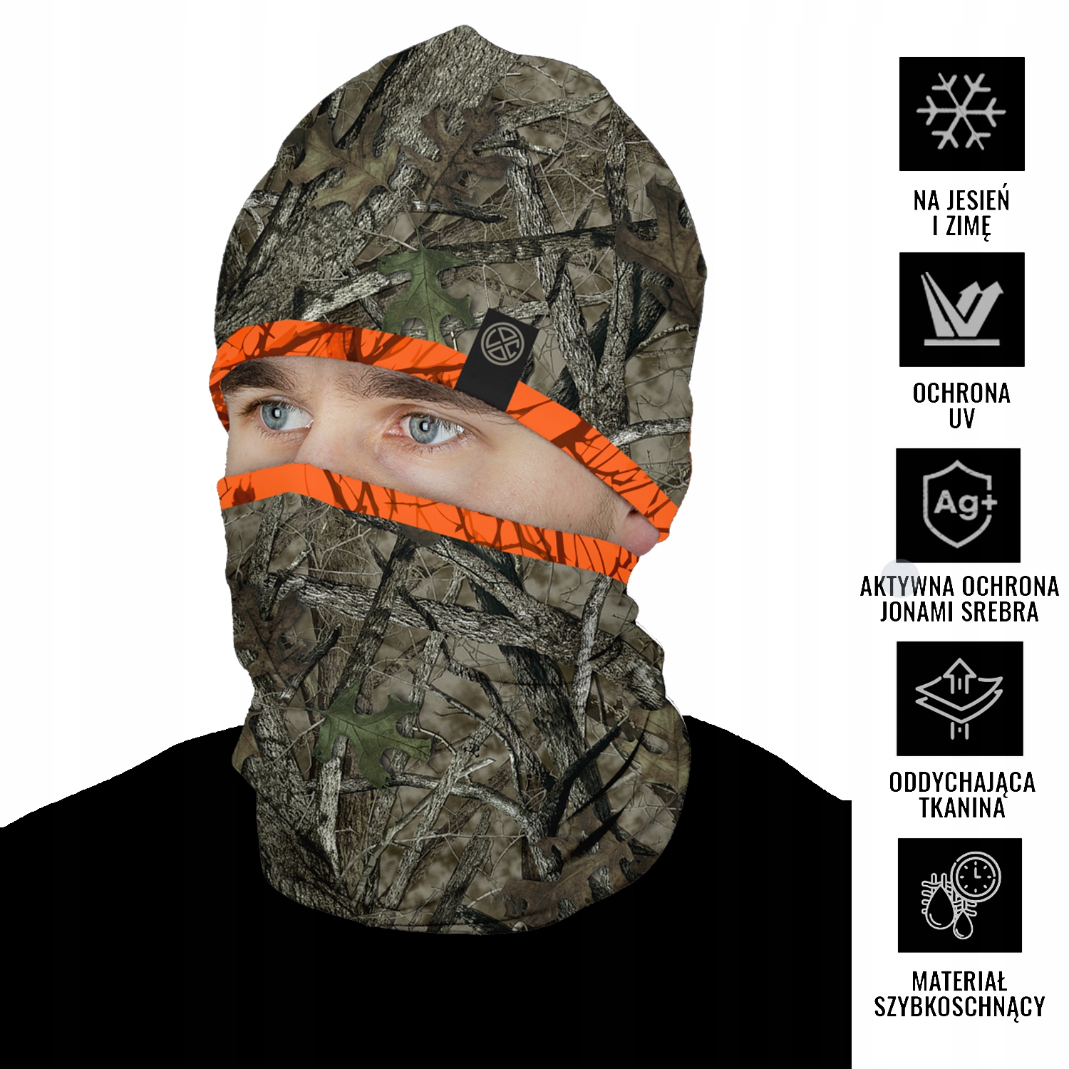 Dwustronna CZAPKA ZIMOWA TERMOAKTYWNA Myśliwska beanie Model CZAP6ZC15