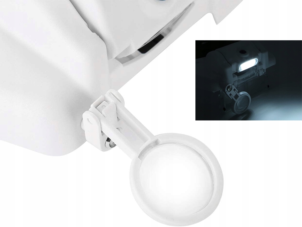 LUPA NAGŁOWNA CZOŁOWA OKULARY 3 LED SOCZEWKI 13x Waga produktu z opakowaniem jednostkowym 0.594 kg