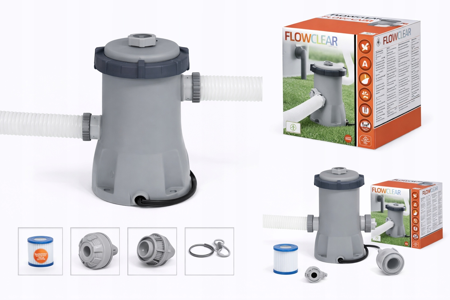 Bestway Filtrační čerpadlo do bazénu 1249 l/h pro bazény 1100 – 8300 l Model 58381