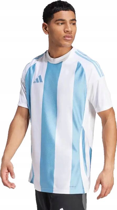 Pánský fotbalový dres Adidas Striped 24 bílo-modrý