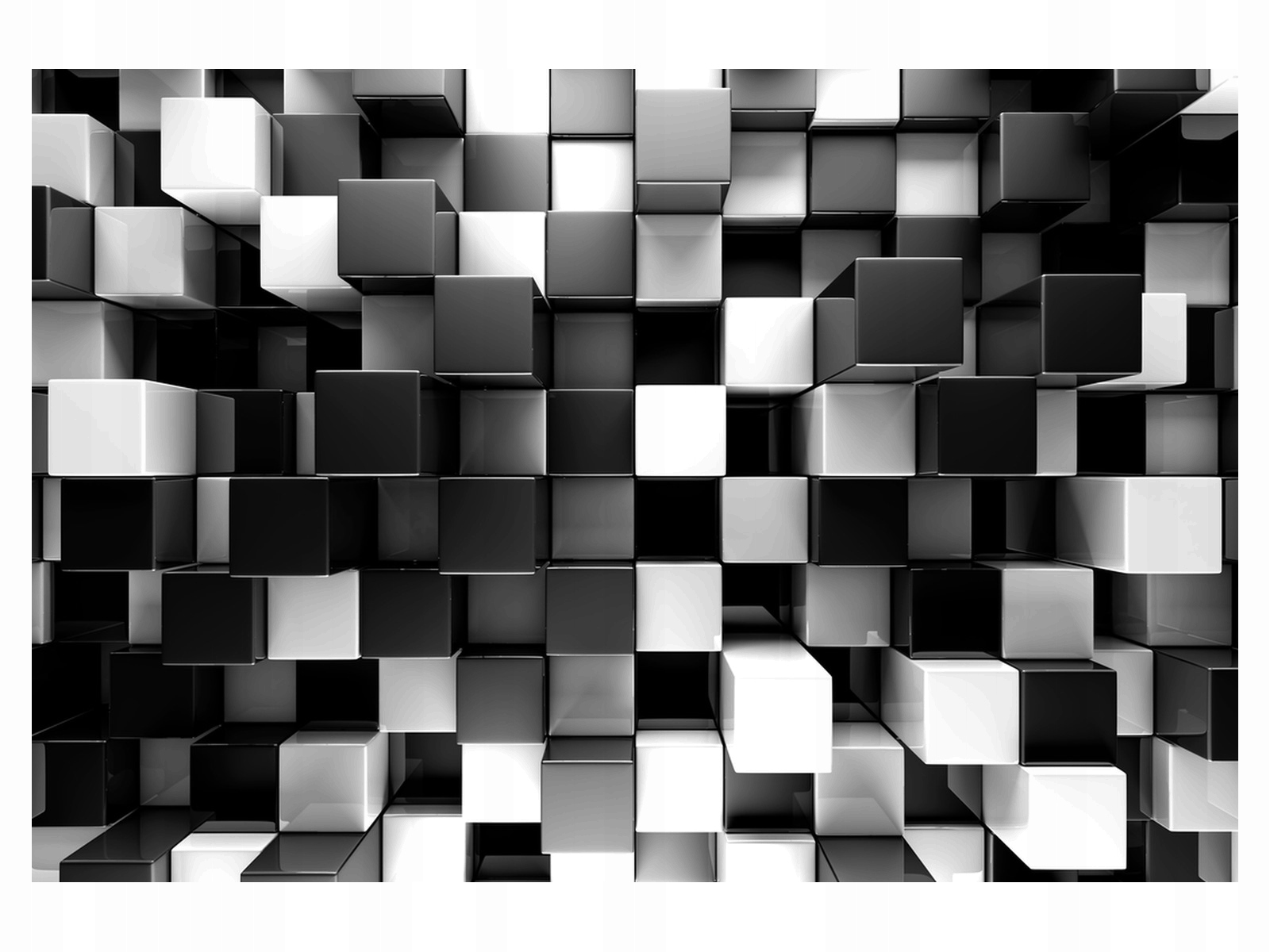 

Okleina 200X135 Czarne I Białe Bloki 3D