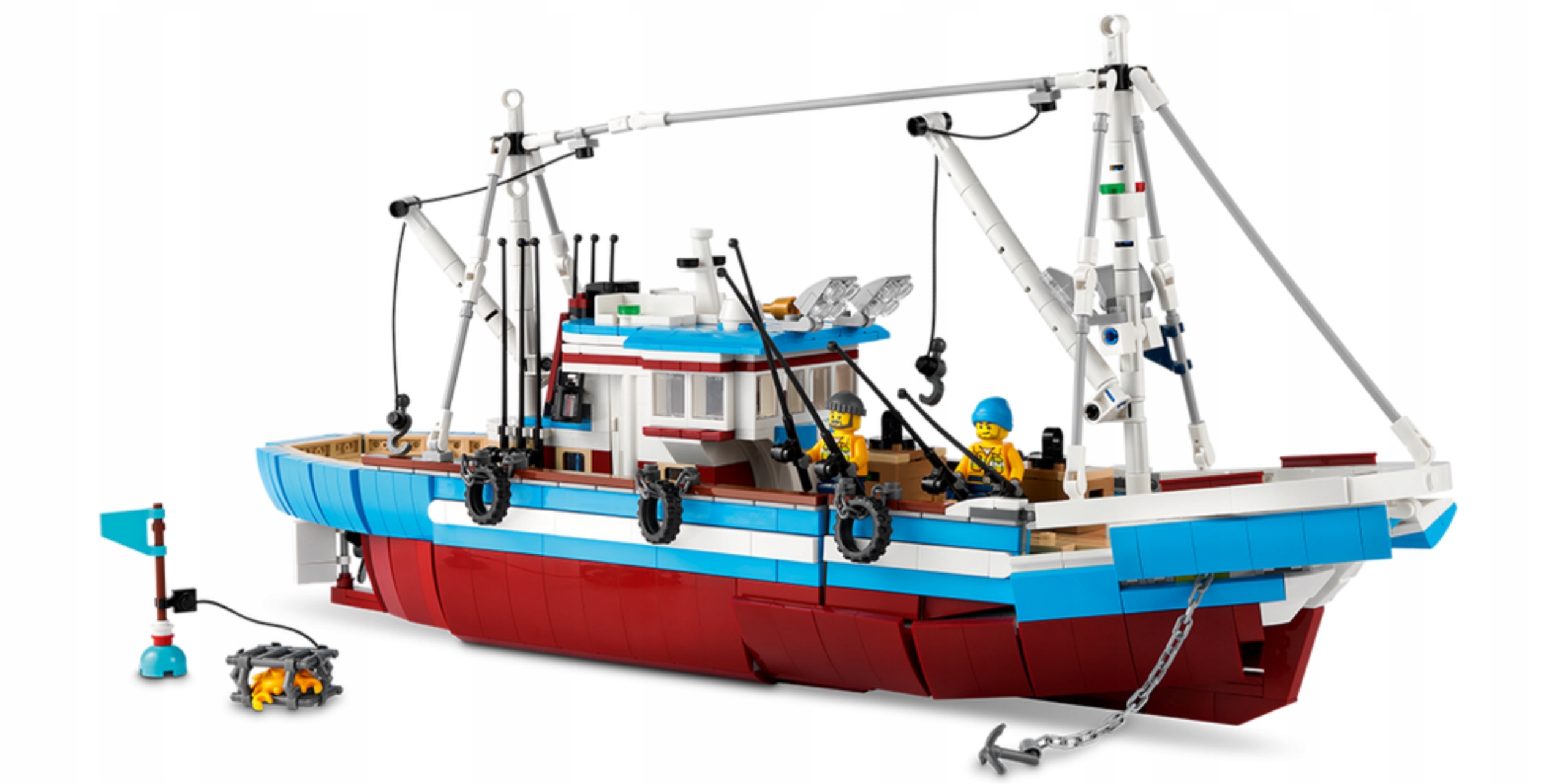 LEGO 910010 Bricklink | Duży Kuter Rybacki | Łódź Statek | 1597 Elementów Numer produktu 910010
