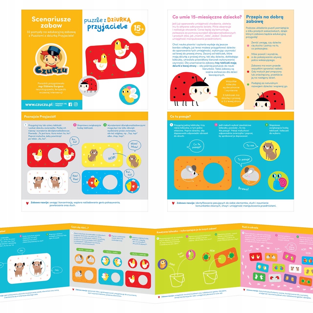 CZUCZU PUZZLE Z DZIURKĄ PRZYJACIELE 15 MIES.+ Liczba elementów 24 szt.
