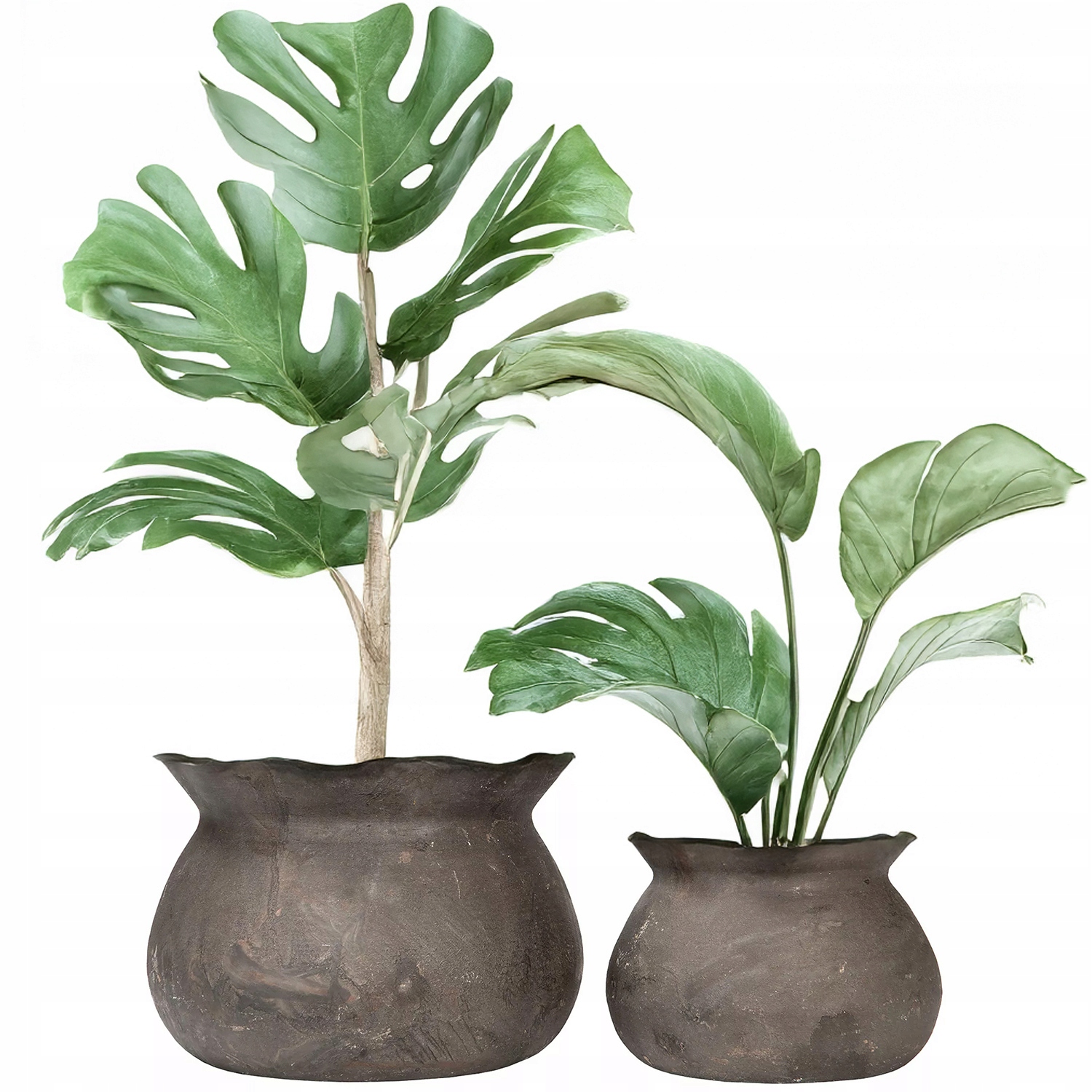 Obal Na Květináč Loft Kovový Šedý 2 ks na bonsajové květiny dárek