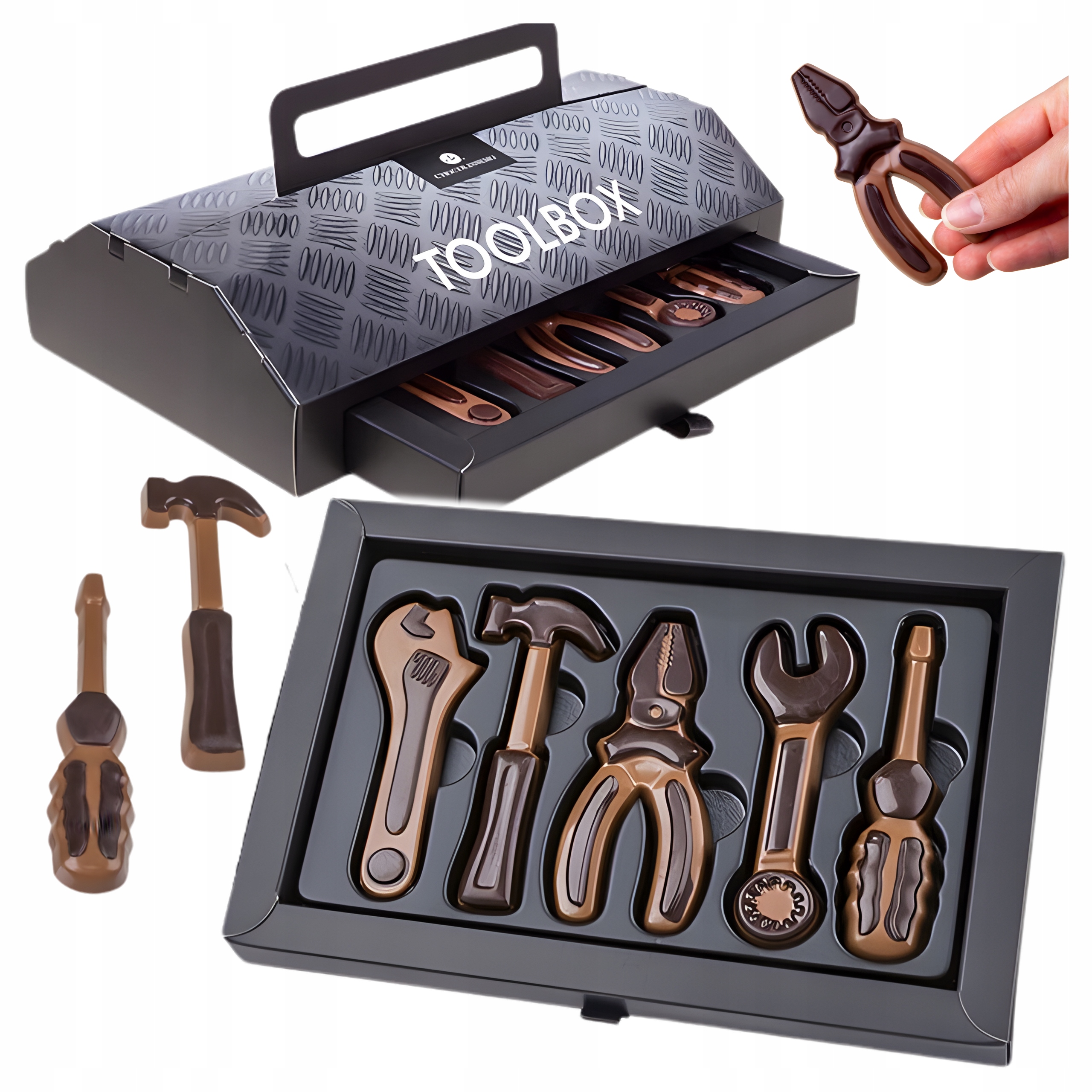 Levně Dárek k Dni mužů – Nástroje z Belgické čokolády pro něj manžela