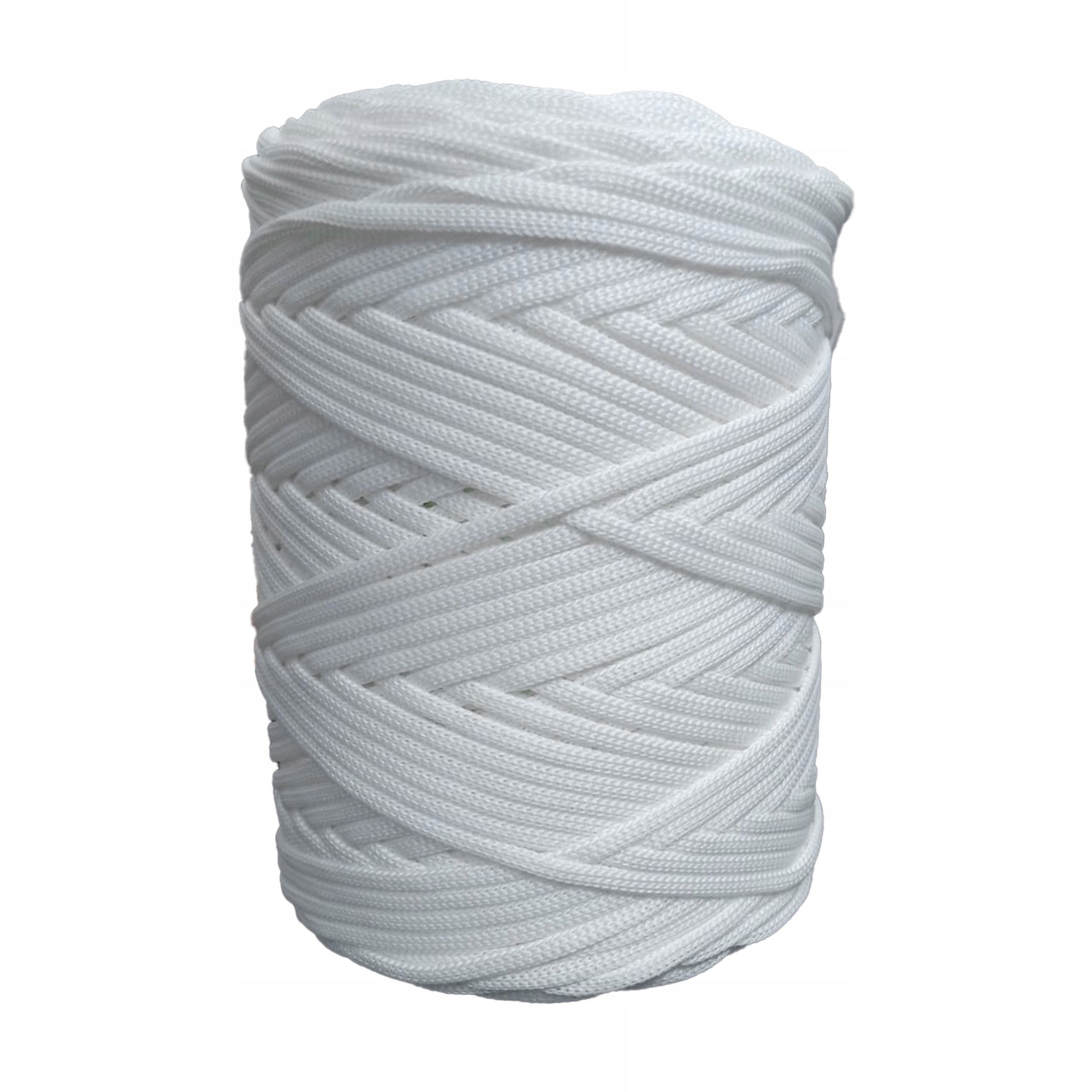 Šňůrka na šití košů Bílá plochá Polyesterová pro tašky 3 mm 200 m