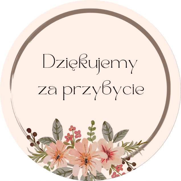 

Naklejki Dziękujemy Przybycie Boho 5 CM 60 Szt