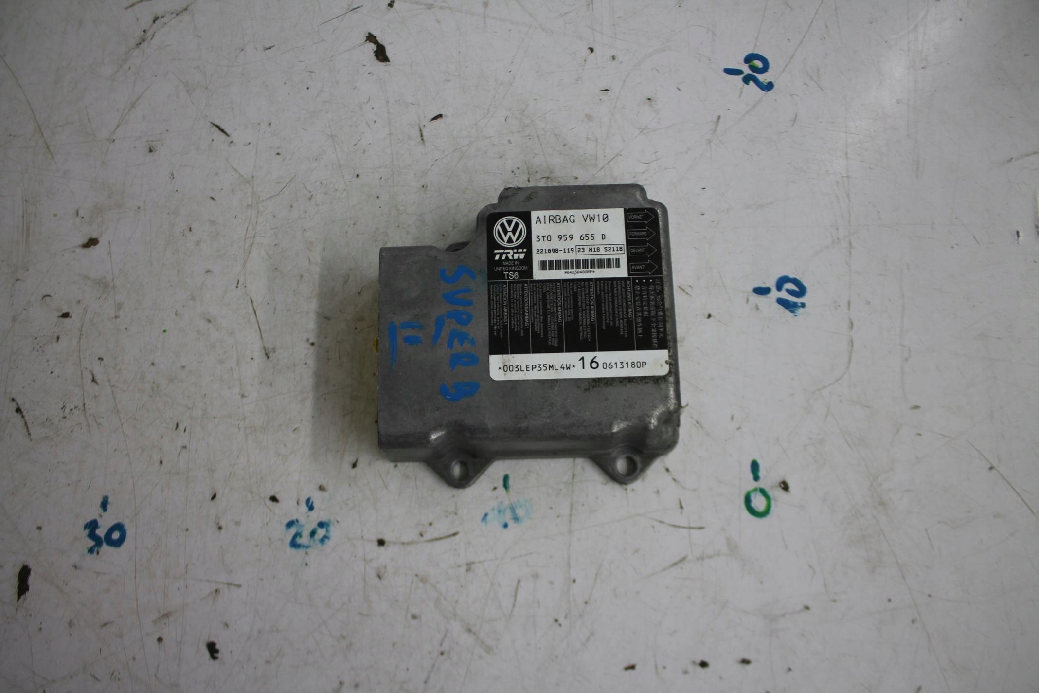 MODULO SENSOR AIRBAG 3T0959655D SUPERB II LIFT