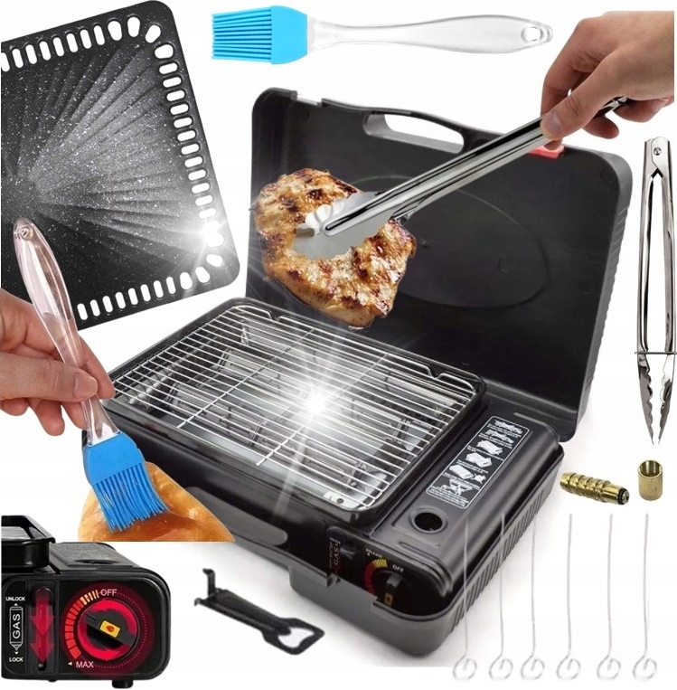 Gril Na Plynové Kartuše Turistický Plynový Vařič Přenosný S Pánví