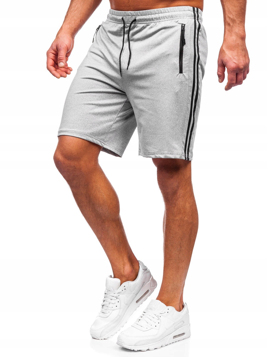 

Krótkie Spodenki Dresowe Szare 68024 Denley_l