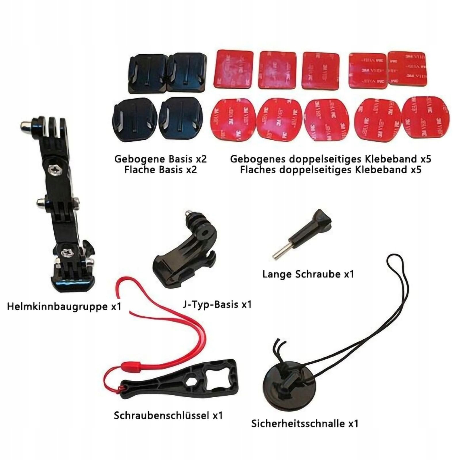 CLKE Uchwyt Na Kask Motocyklowy Do Kamer Sportowych Gopro I Innych — miniatura 3