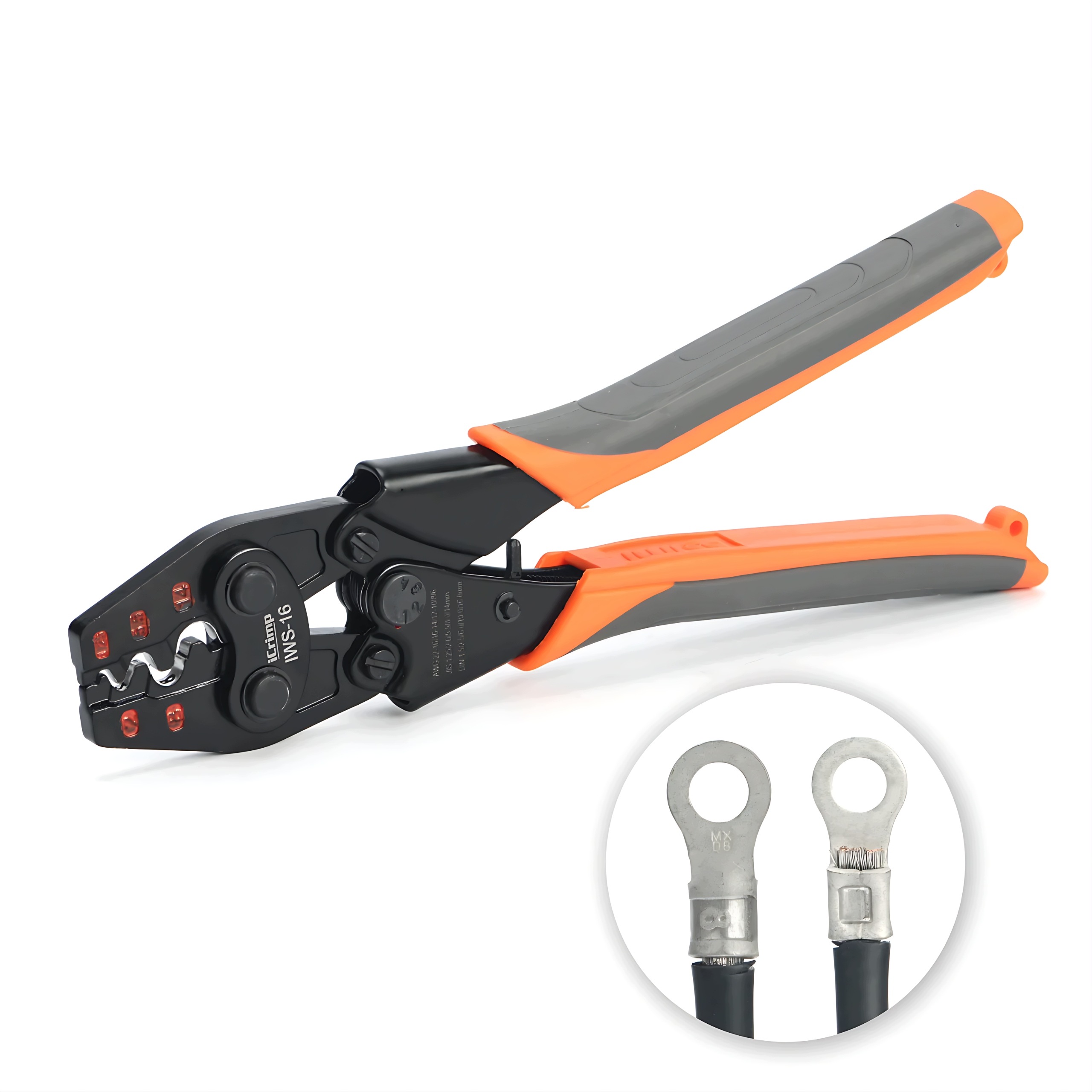 Zaciskarka Do Złącz Końcówek Nieizolowanych 0.25-16mm2 22-8AWG Iwiss IWS-16