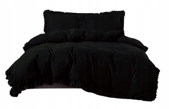 KOMPLET POŚCIELI Z FALBANĄ FALBANKĄ 160x200