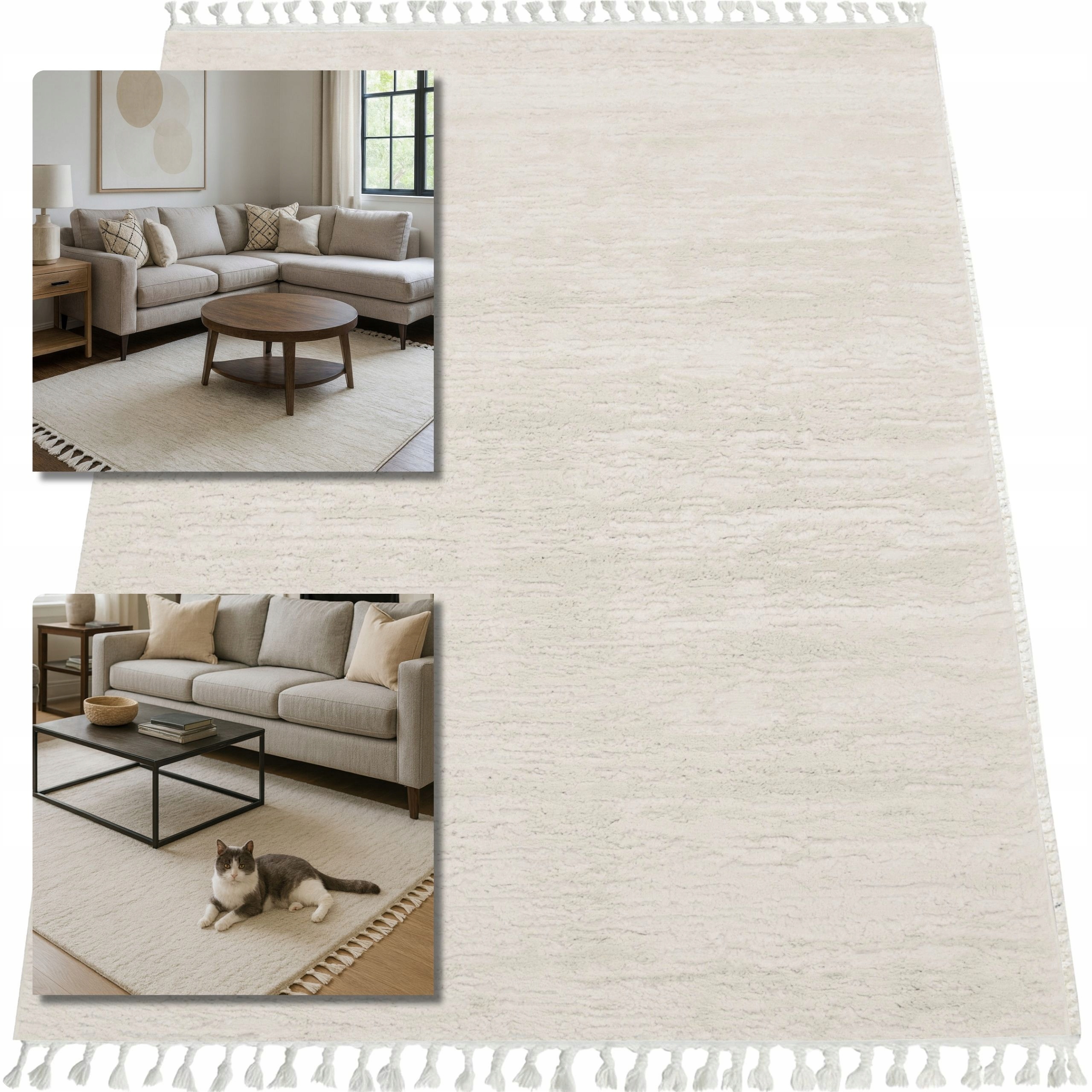 Koberec 160x230 Siena Krémový Koberec Do Obývacího Pokoje Koberec Do Ložnice Shaggy