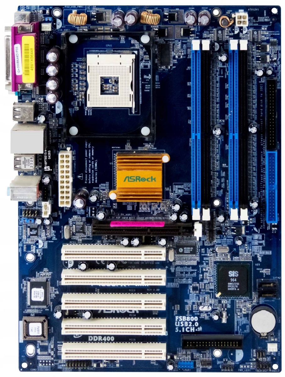 Asrock P4S55FX+ Sata SiS 655FX s478 Ddr Agp Pci