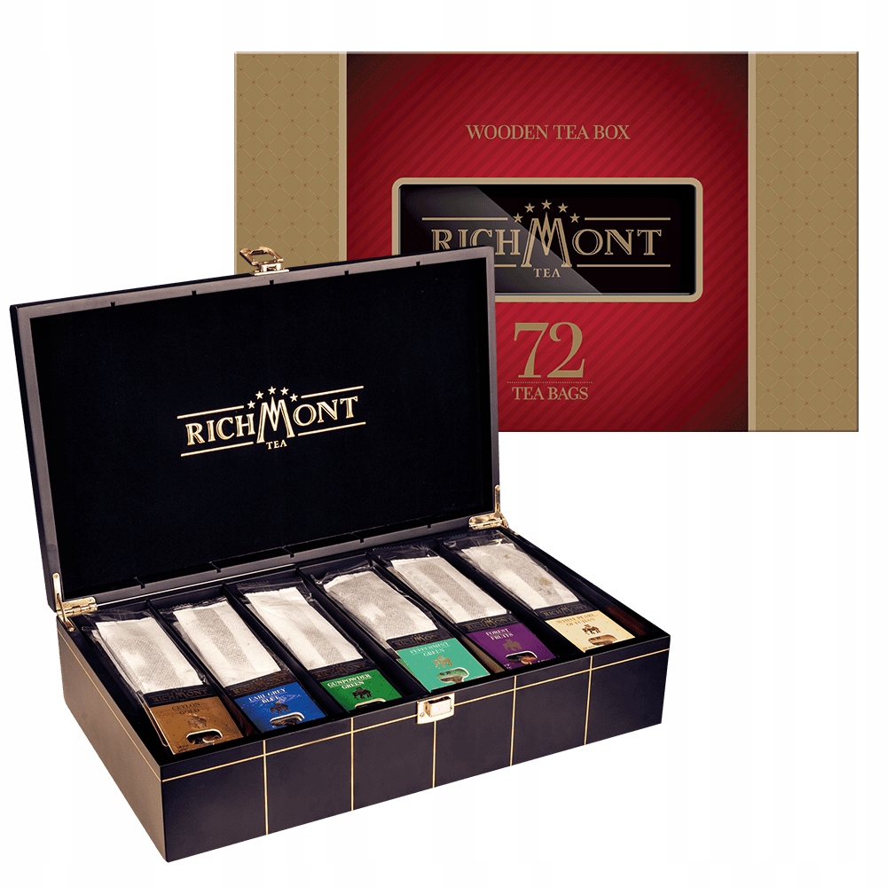 Richmont skrzynka z herbatą 72 saszetki 6 smaków