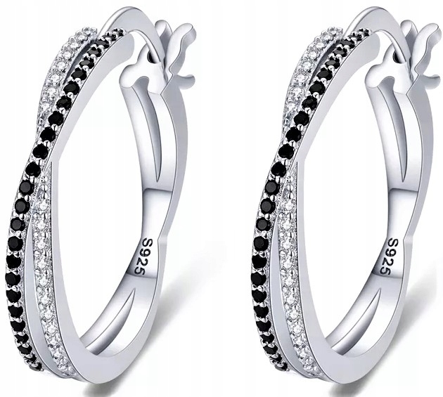 Stříbrné náušnice 925, dámské zirkony náušnice se zirkony, stříbro originály
