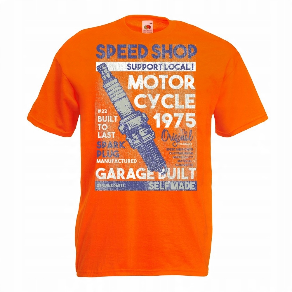 

Koszulka silnik motocykl motor speed XXL pomarańcz