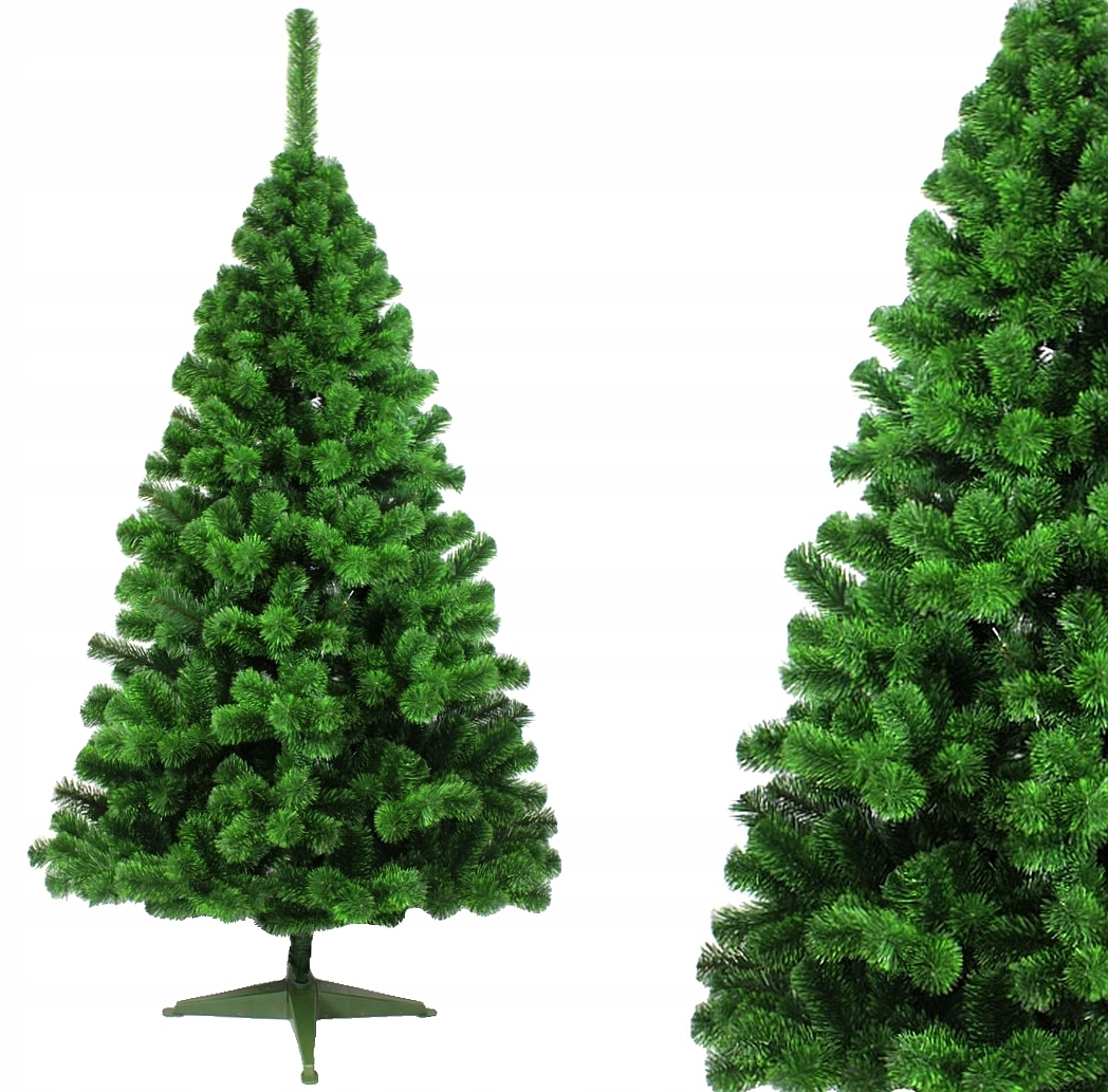 Umělý Vánoční Stromeček Přírodní Zelená Hustá Jedle Se Zelenými Konci 150 cm