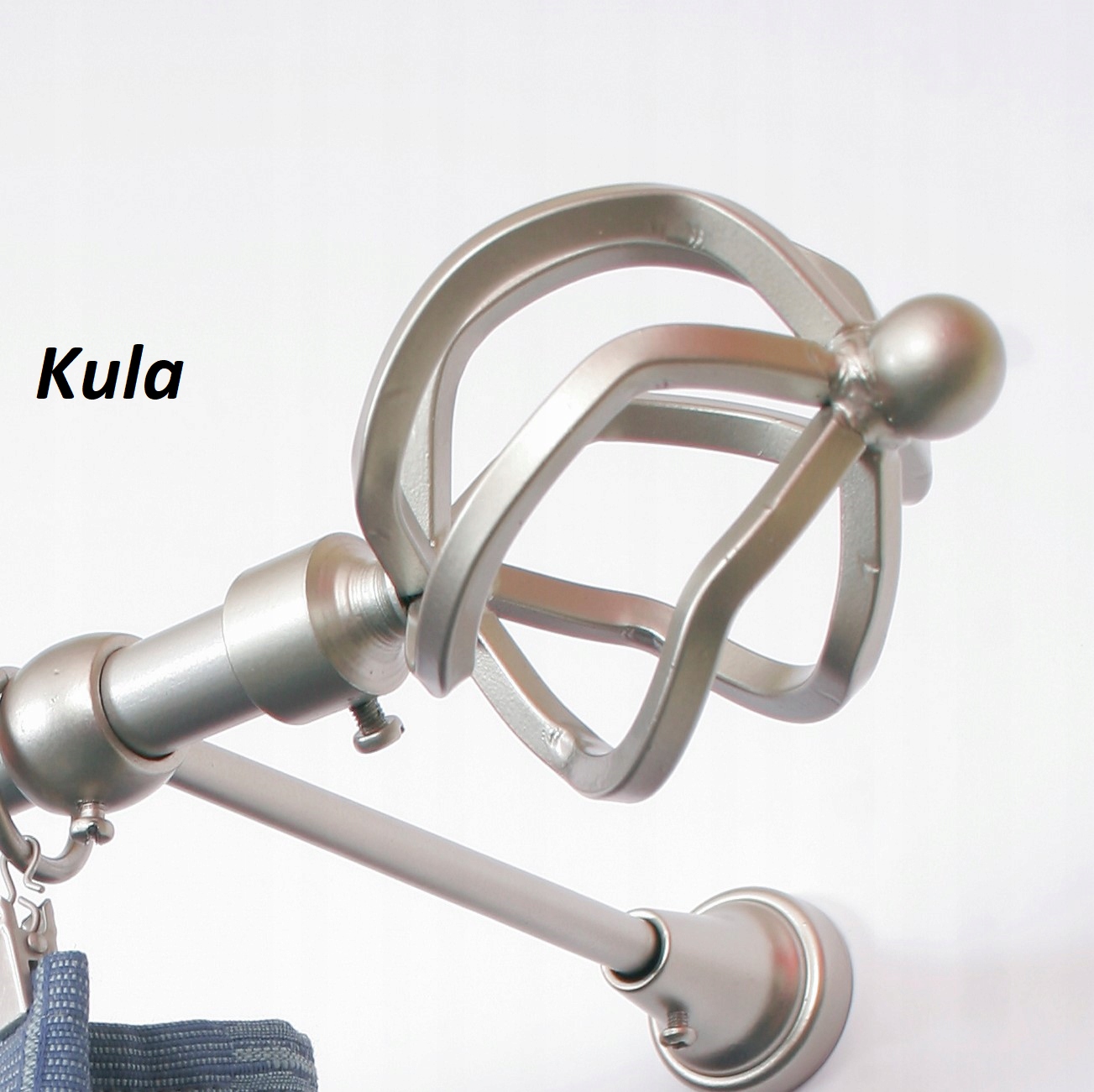 Zakończenie karnisza metalowe satyna Kula 16mm