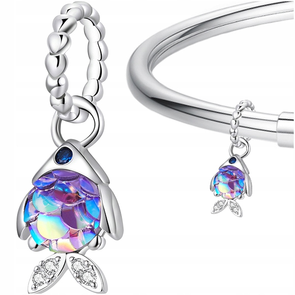 

Charms Rybka Holograficzna koralik srebro pr 925