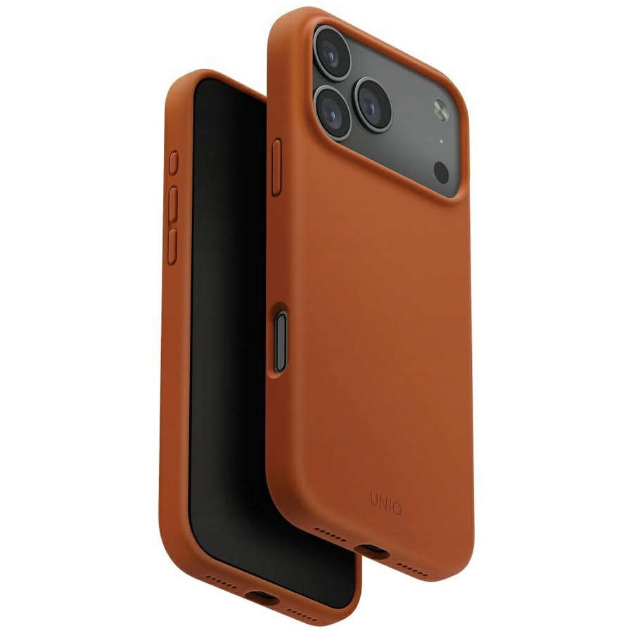 Etui Uniq Lino do iPhone 17 Pro Max Magclick Charging pomarańczowy
