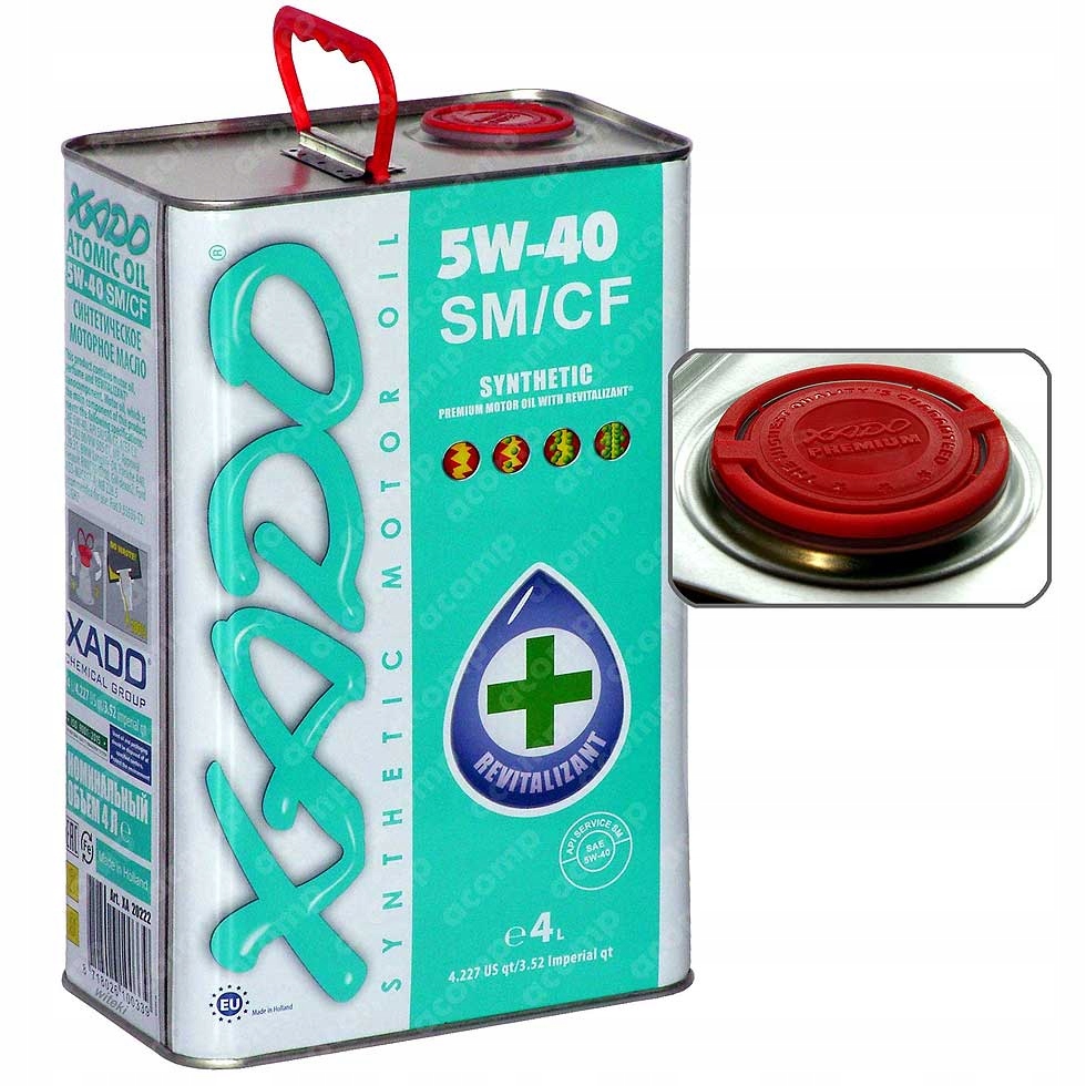 

Xado Atomic Oil +REVital 5w40 Sm/cf A3/B3/B4/C3 4L