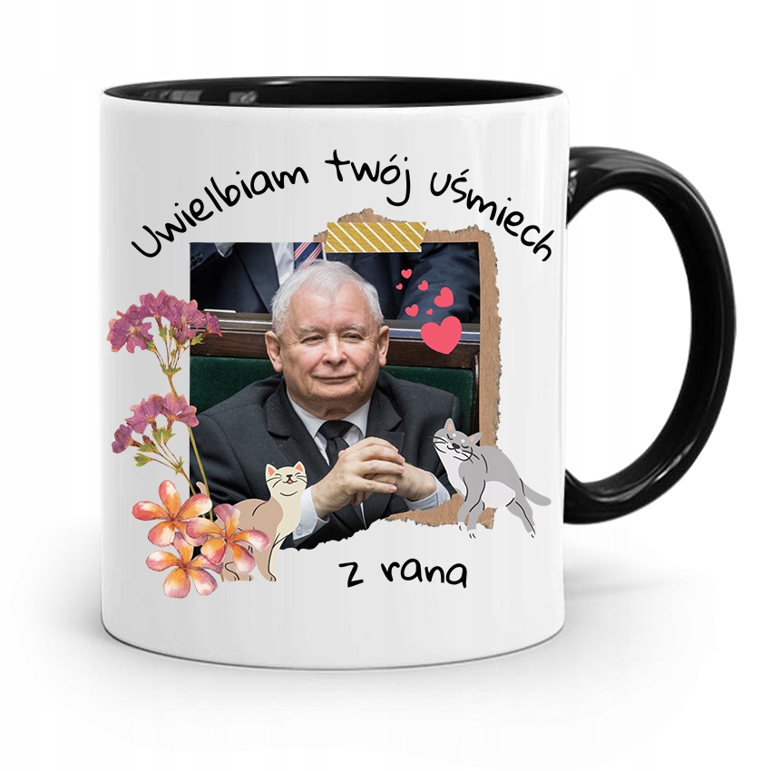 

Kubek Czarny Śmieszny Pis Jarosław Kaczyński