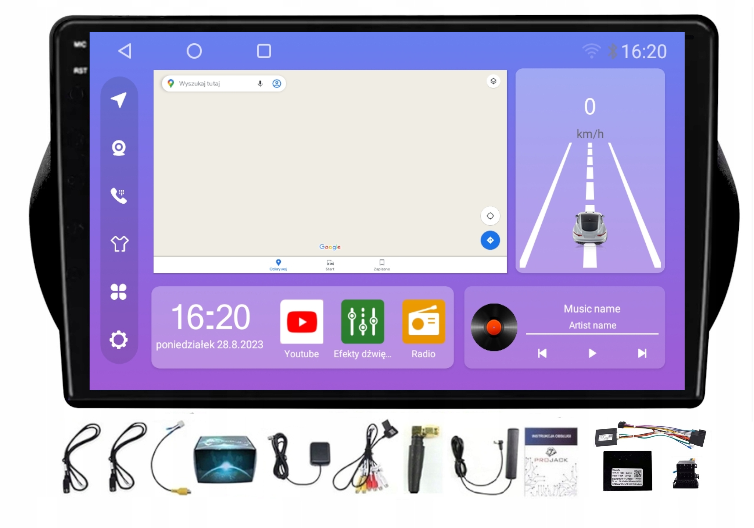 Rádio Navigácia Carplay Android Fiat Qubo 2008-2017 8/256GB Sim
