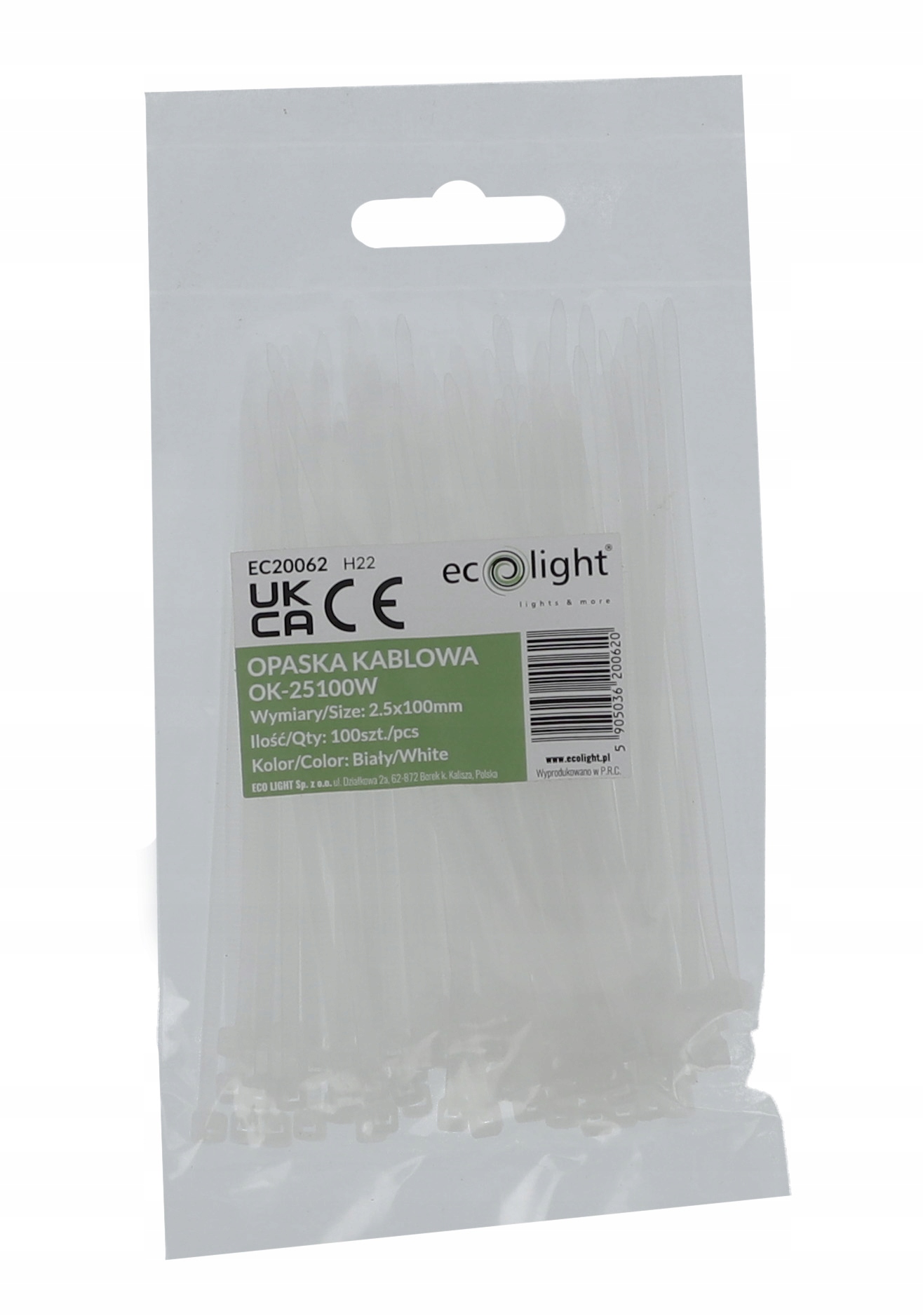 Opaski Kablowe TRYTYTKA Trytka 2,5x100mm Biała