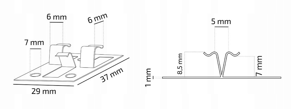 KLIPSY METALOWE MONTAŻOWE DO DESEK KOMPOZYTOWYCH DESKA TARASOWA 50 SZTUK Kod producenta 0000013212