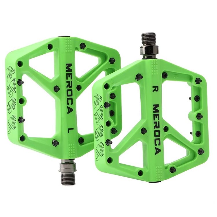 Pedały platformowe rowerowe Meroca duże platformy Mtb Bmx zielone