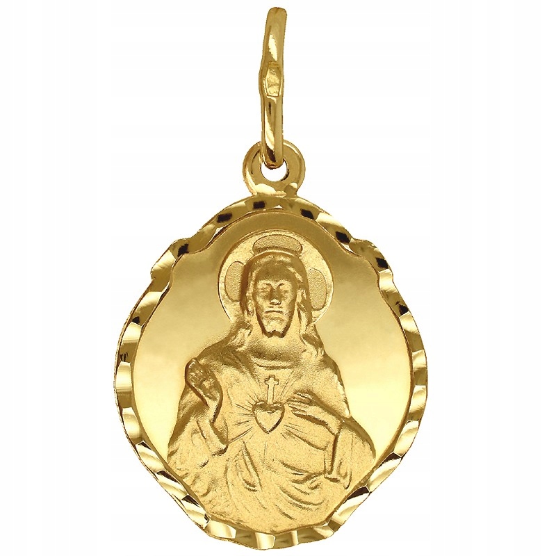 Pamiątka Komunii Złoty ŁAŃCUSZEK+MEDALIK 2-STRONNY Typ medaliki