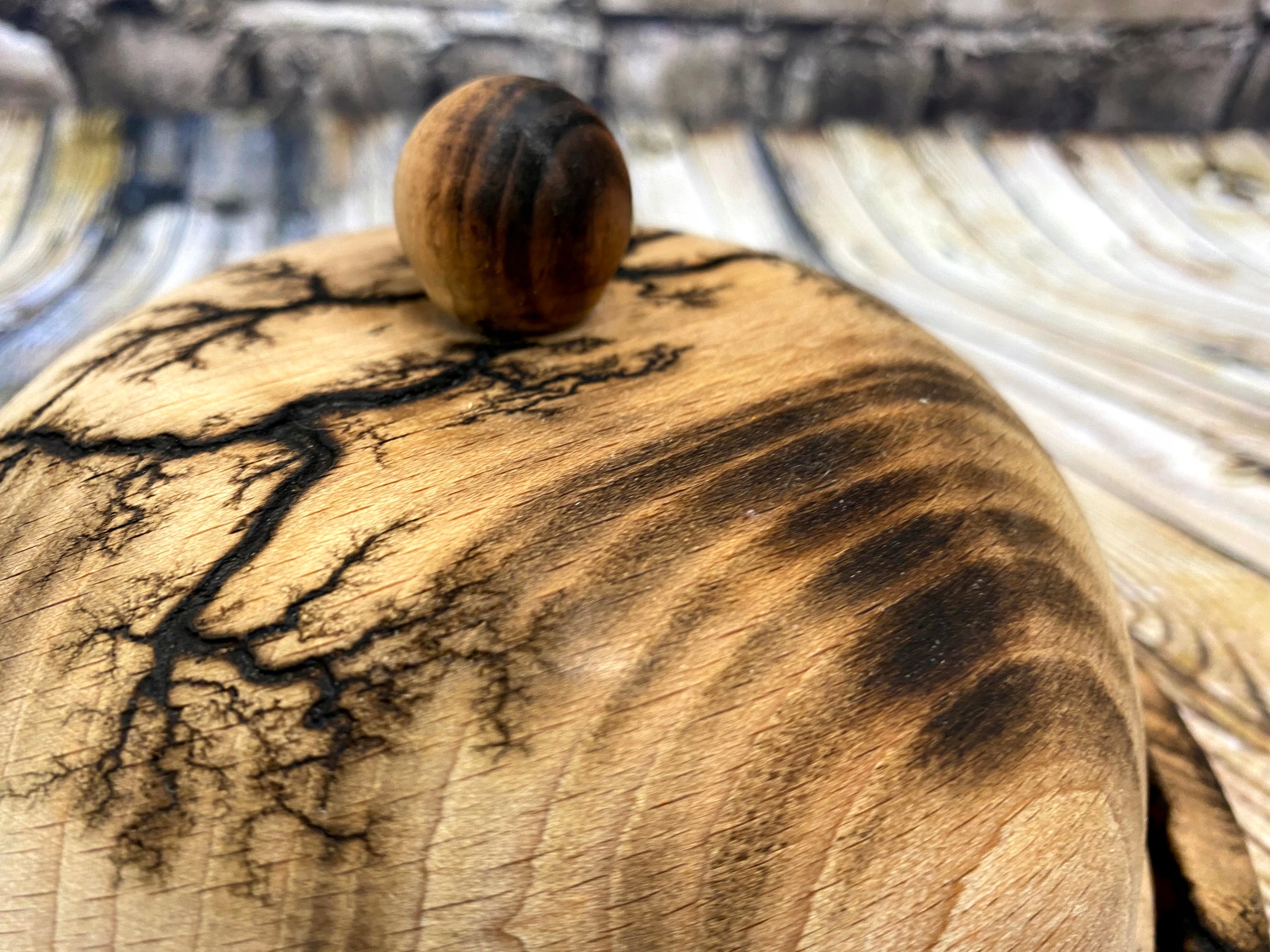 Maselnica Drewniana Pojemnik na masło Marka Elektryczne Drzewko