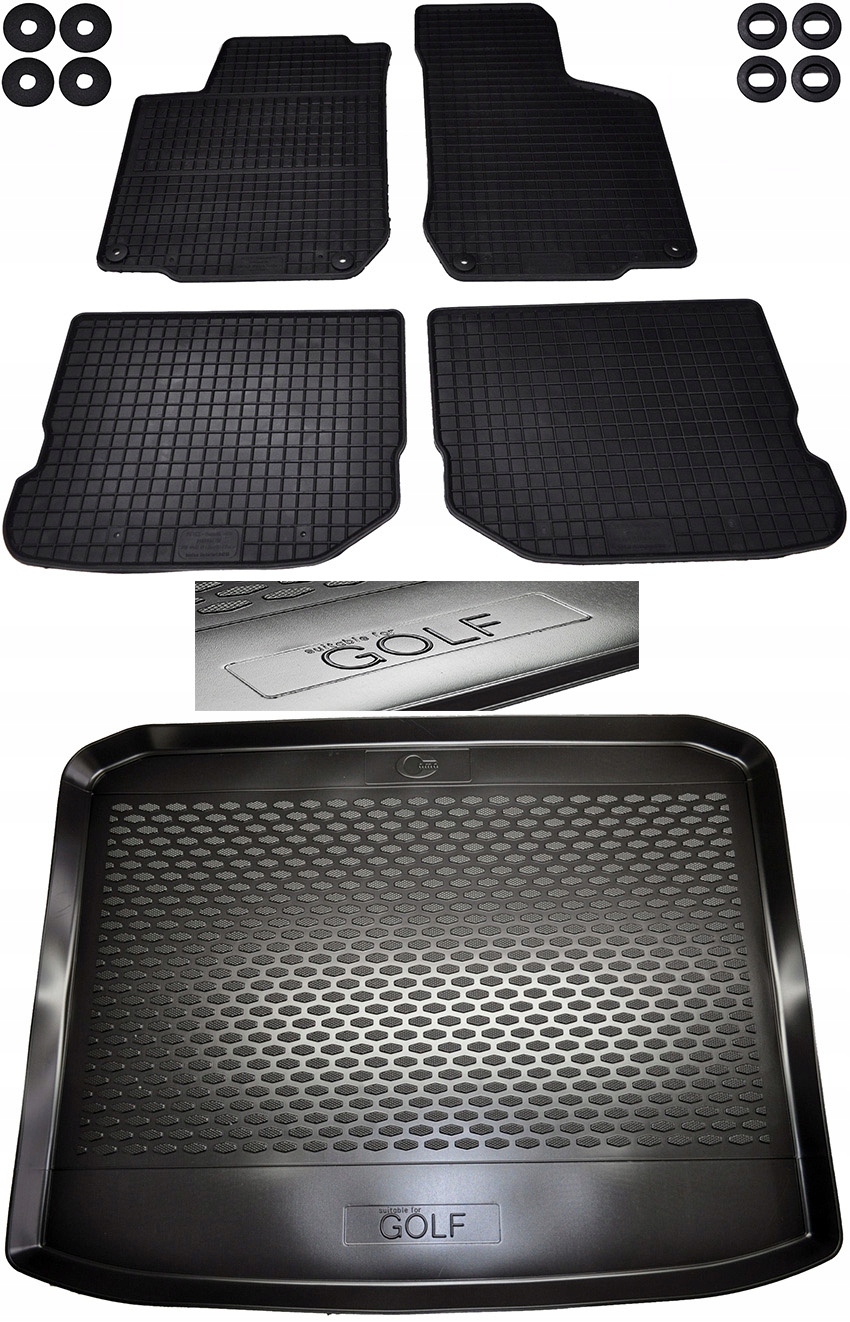 

Dywaniki gumowe Vw Golf 4 IV mata bagażnika Hb