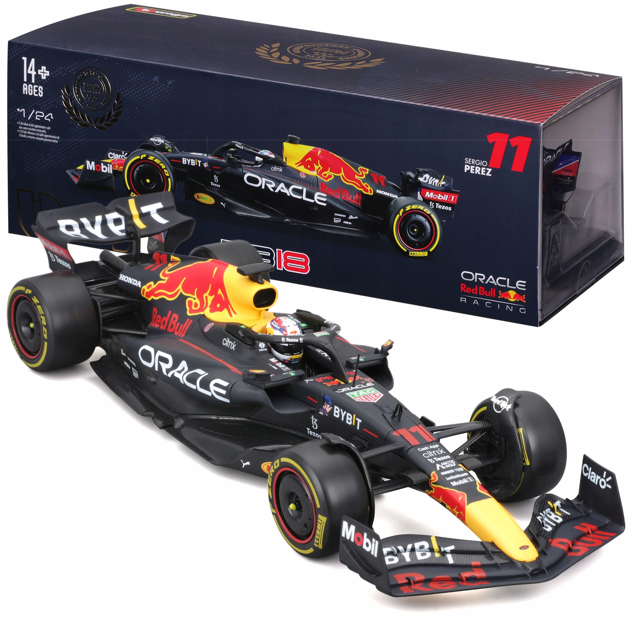 Bburago Formula F1 Oracle Red Bull Racing RB18 With Helmet Sergio Perez