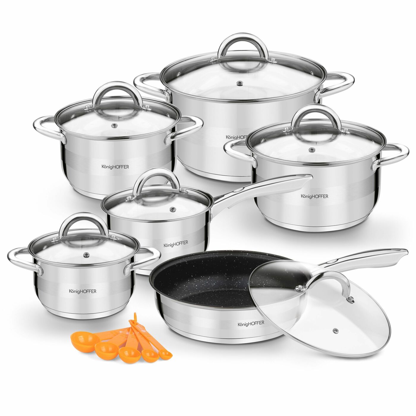 Garnki indukcja ZESTAW GARNKÓW PATELNIA marmurkowa