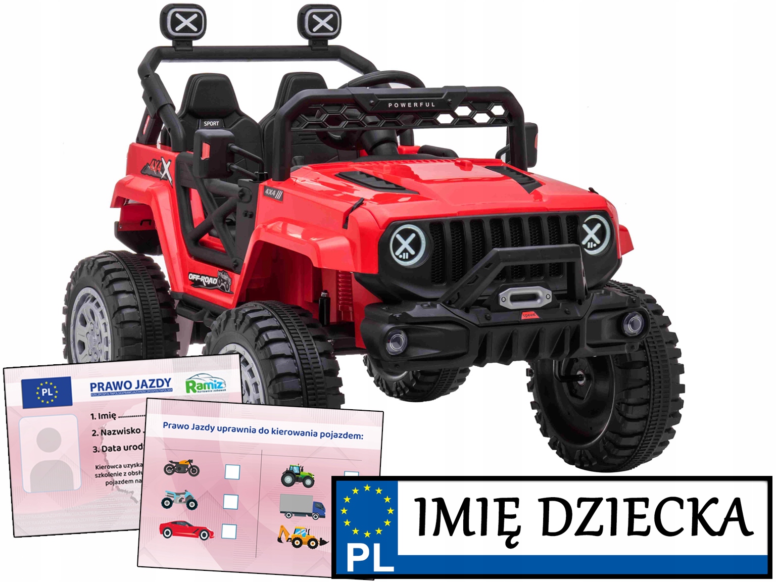 auto na akumulator dla dzieci Off Road Speed Jeep Terenówka